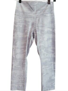 lululemon athletica Wunder High Rise Crop Incognito Alpine White Camo Leggings